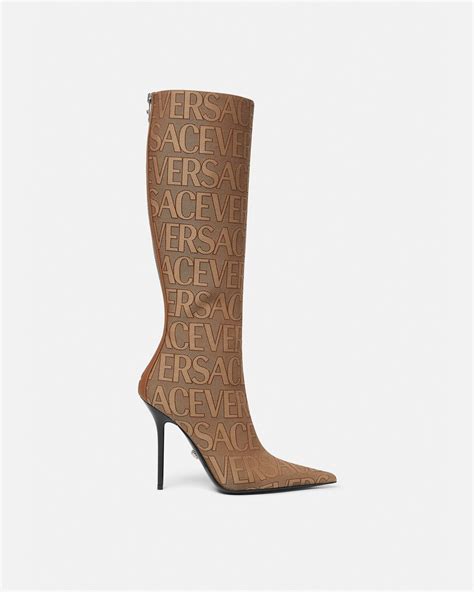 versace knee high boots